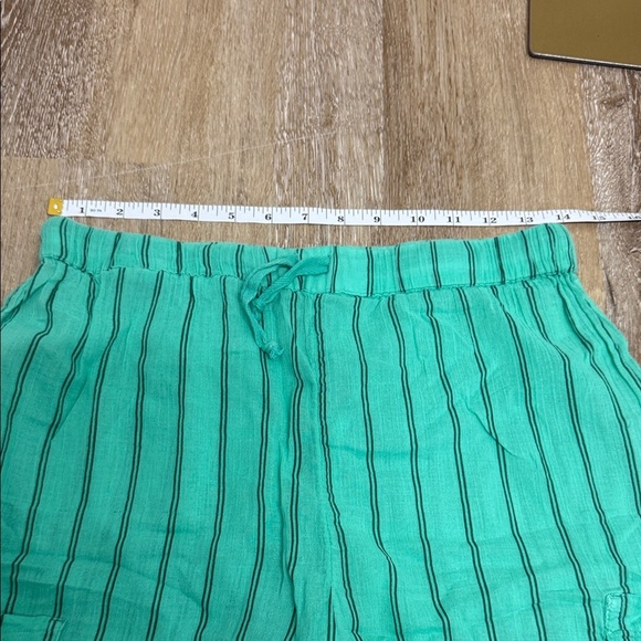 Free People Size SP Green Striped Women Shorts - Picture 9 of 10